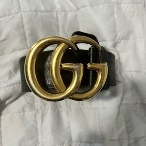 GUCCI Leather belt, Size 8/85.34, Black